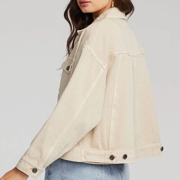 Saltwater Luxe women’s size XS long sleeve button up Rowan jacket bone color NWT - Picture 3 of 15